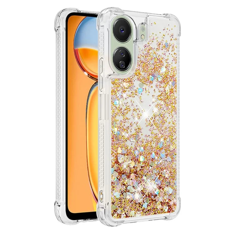 YB Quicksand Series-1 for Xiaomi Redmi 13C 4G / Poco C65 4G TPU Case Shiny Floating Phone Cover