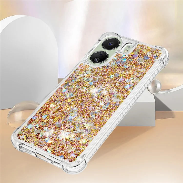 YB Quicksand Series-1 for Xiaomi Redmi 13C 4G / Poco C65 4G TPU Case Shiny Floating Phone Cover