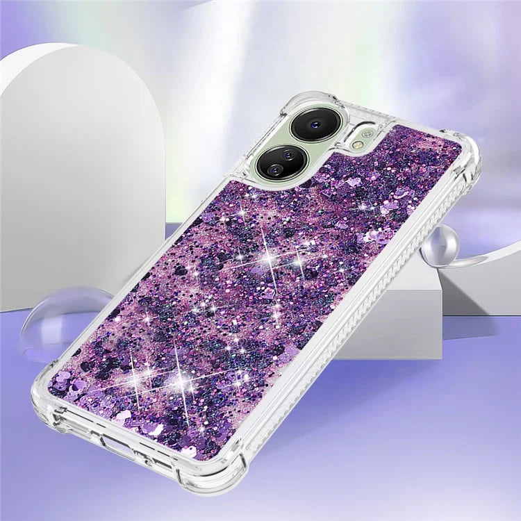 YB Quicksand Series-1 for Xiaomi Redmi 13C 4G / Poco C65 4G TPU Case Shiny Floating Phone Cover