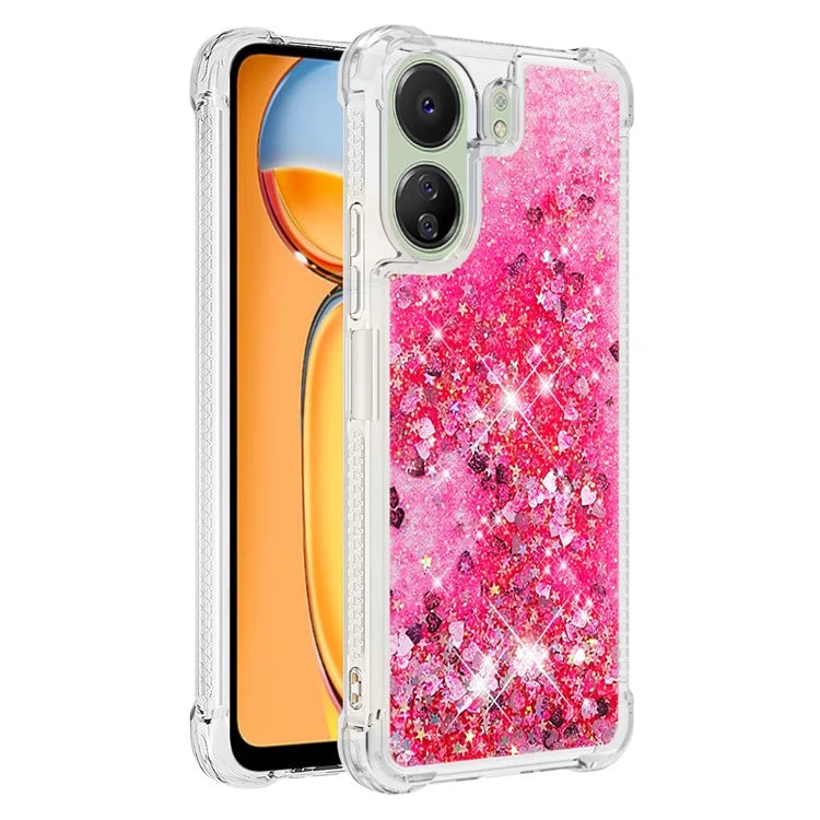 YB Quicksand Series-1 for Xiaomi Redmi 13C 4G / Poco C65 4G TPU Case Shiny Floating Phone Cover