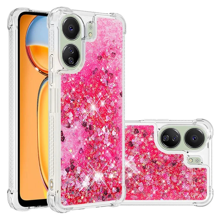 YB Quicksand Series-1 for Xiaomi Redmi 13C 4G / Poco C65 4G TPU Case Shiny Floating Phone Cover