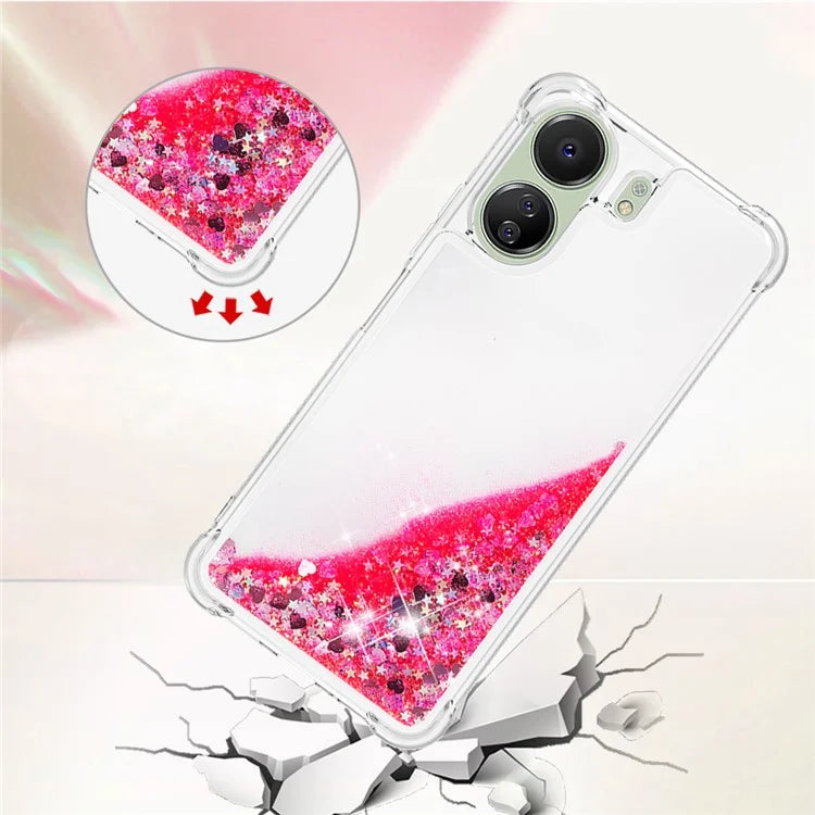 YB Quicksand Series-1 for Xiaomi Redmi 13C 4G / Poco C65 4G TPU Case Shiny Floating Phone Cover