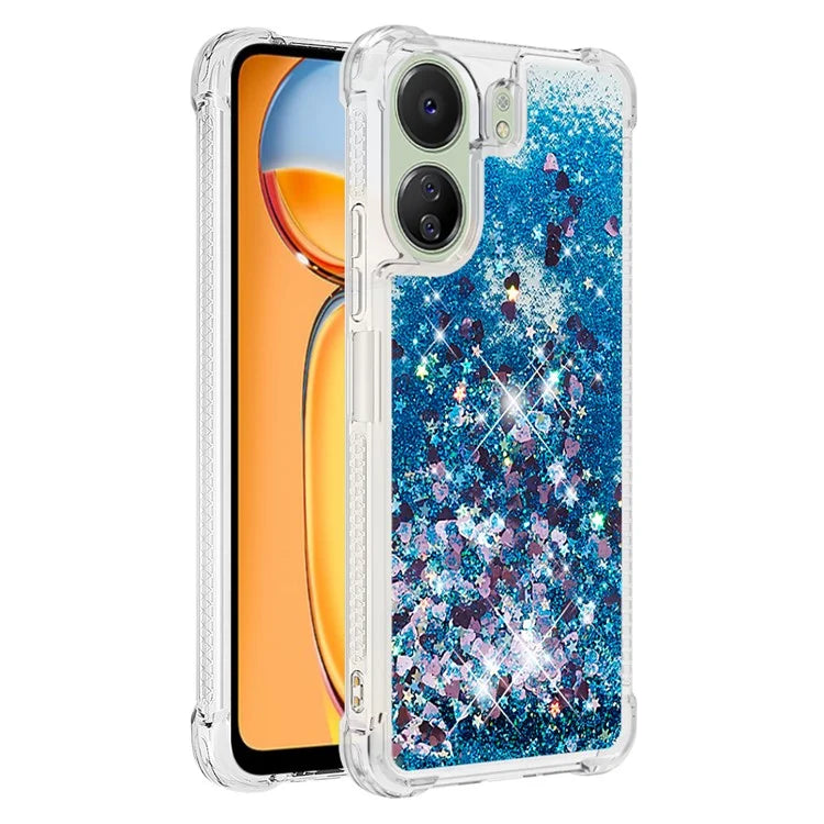 YB Quicksand Series-1 for Xiaomi Redmi 13C 4G / Poco C65 4G TPU Case Shiny Floating Phone Cover