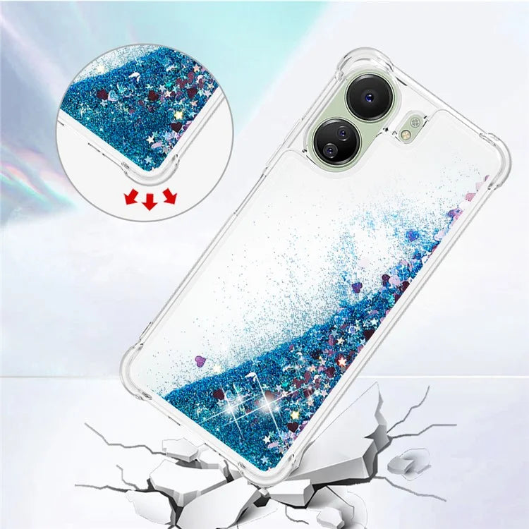 YB Quicksand Series-1 for Xiaomi Redmi 13C 4G / Poco C65 4G TPU Case Shiny Floating Phone Cover