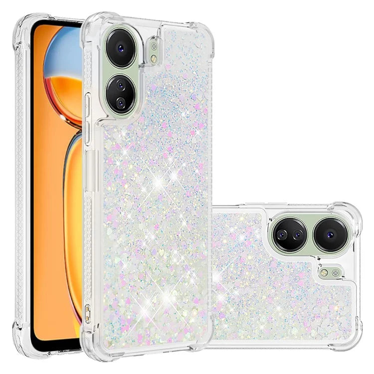 YB Quicksand Series-1 for Xiaomi Redmi 13C 4G / Poco C65 4G TPU Case Shiny Floating Phone Cover