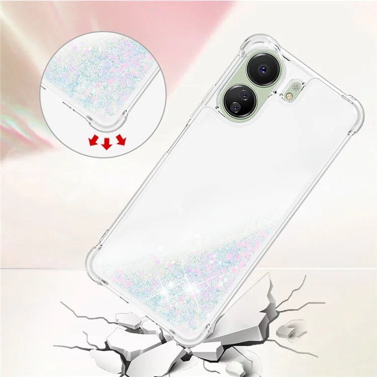 YB Quicksand Series-1 for Xiaomi Redmi 13C 4G / Poco C65 4G TPU Case Shiny Floating Phone Cover