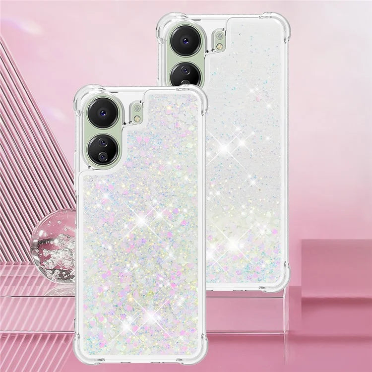 YB Quicksand Series-1 for Xiaomi Redmi 13C 4G / Poco C65 4G TPU Case Shiny Floating Phone Cover