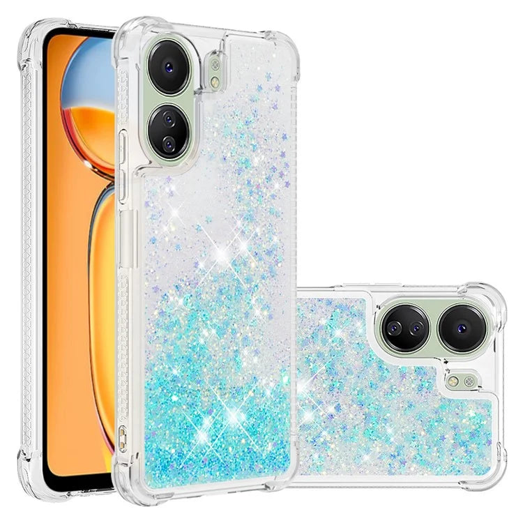 YB Quicksand Series-1 for Xiaomi Redmi 13C 4G / Poco C65 4G TPU Case Shiny Floating Phone Cover