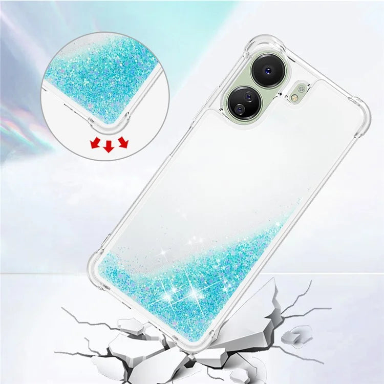 YB Quicksand Series-1 for Xiaomi Redmi 13C 4G / Poco C65 4G TPU Case Shiny Floating Phone Cover