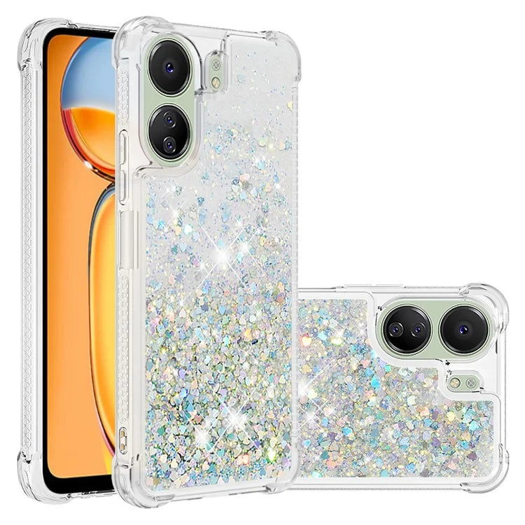 YB Quicksand Series-1 for Xiaomi Redmi 13C 4G / Poco C65 4G TPU Case Shiny Floating Phone Cover