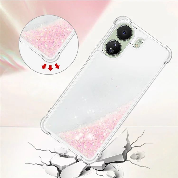 YB Quicksand Series-1 for Xiaomi Redmi 13C 4G / Poco C65 4G TPU Case Shiny Floating Phone Cover