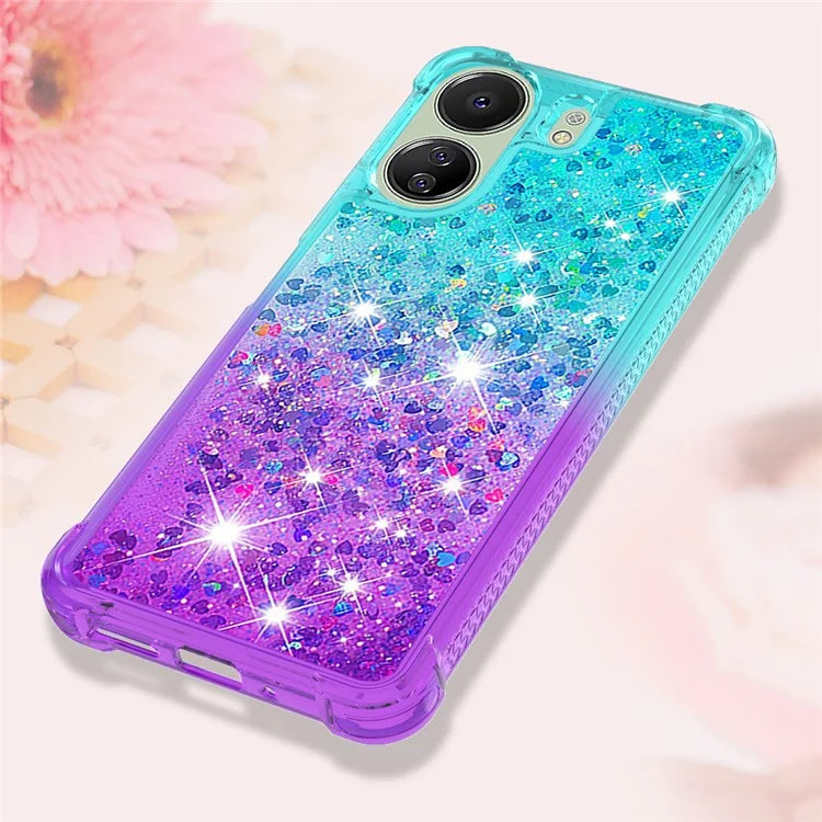 YB Quicksand Series-3 for Xiaomi Redmi 13C 4G / Poco C65 4G Case Gradient Color Glitter Moving Phone Cover