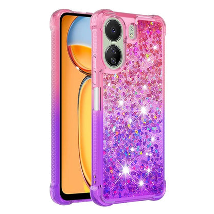 YB Quicksand Series-3 for Xiaomi Redmi 13C 4G / Poco C65 4G Case Gradient Color Glitter Moving Phone Cover