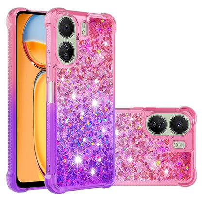 YB Quicksand Series-3 for Xiaomi Redmi 13C 4G / Poco C65 4G Case Gradient Color Glitter Moving Phone Cover