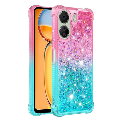 YB Quicksand Series-3 for Xiaomi Redmi 13C 4G / Poco C65 4G Case Gradient Color Glitter Moving Phone Cover