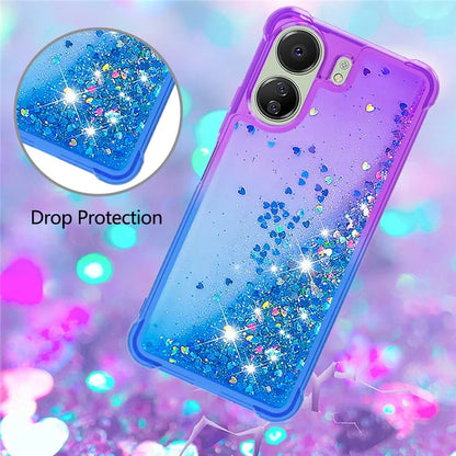 YB Quicksand Series-3 for Xiaomi Redmi 13C 4G / Poco C65 4G Case Gradient Color Glitter Moving Phone Cover