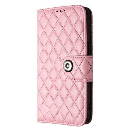 YB Imprinting Series-8 for iPhone 11 Leather Case Wallet Stand Cover Rhombus Pattern