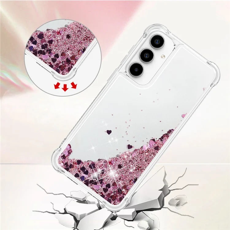 YB Quicksand Series-1 for Samsung Galaxy A55 5G TPU Phone Case Liquid Waterfall Protective Cover