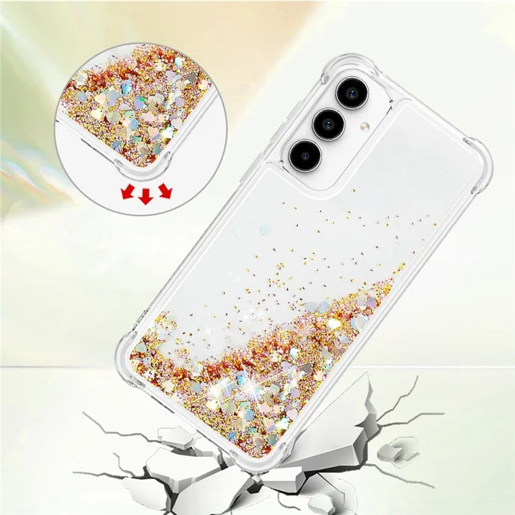 YB Quicksand Series-1 for Samsung Galaxy A55 5G TPU Phone Case Liquid Waterfall Protective Cover