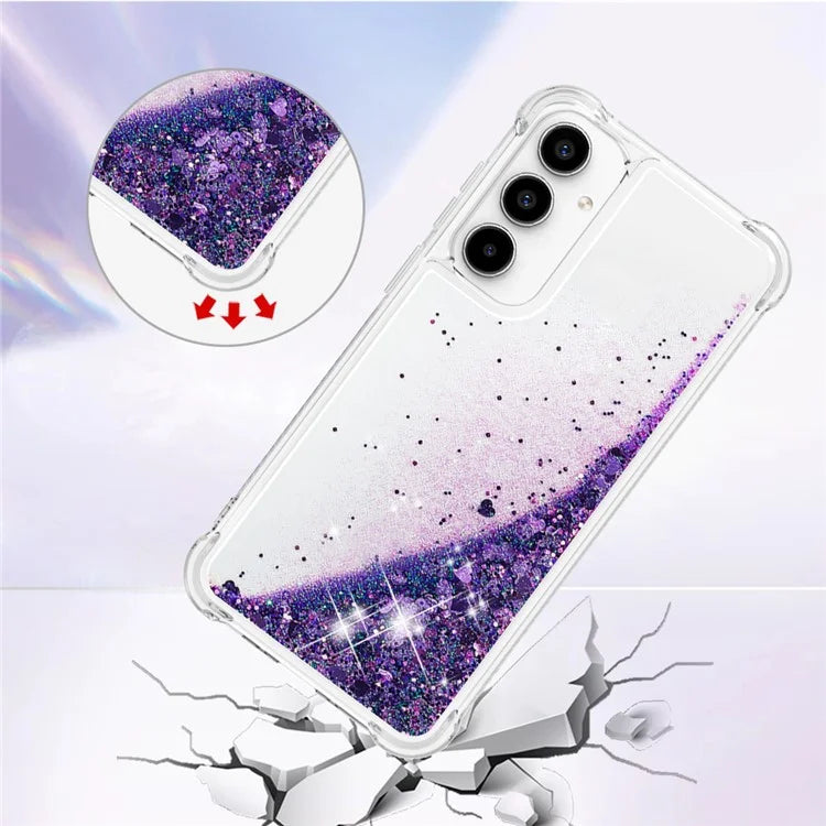 YB Quicksand Series-1 for Samsung Galaxy A55 5G TPU Phone Case Liquid Waterfall Protective Cover