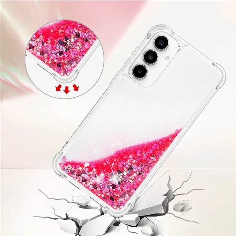 YB Quicksand Series-1 for Samsung Galaxy A55 5G TPU Phone Case Liquid Waterfall Protective Cover