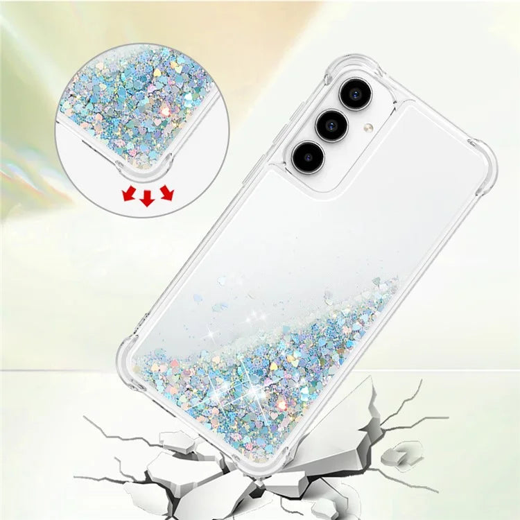 YB Quicksand Series-1 for Samsung Galaxy A55 5G TPU Phone Case Liquid Waterfall Protective Cover