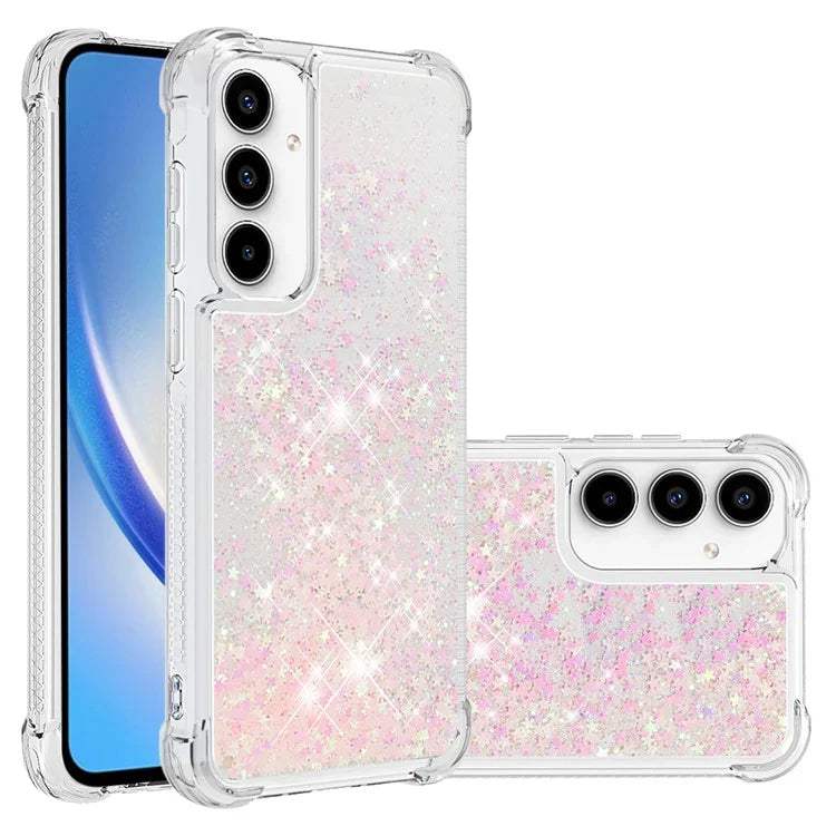 YB Quicksand Series-1 for Samsung Galaxy A55 5G TPU Phone Case Liquid Waterfall Protective Cover