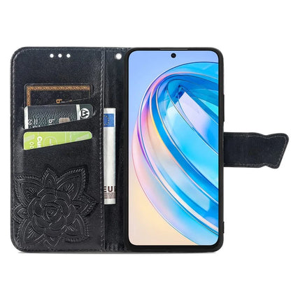 For Honor X6a 4G Case Wallet Leather Phone Cover Butterfly Pattern
