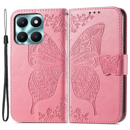 For Honor X6a 4G Case Wallet Leather Phone Cover Butterfly Pattern