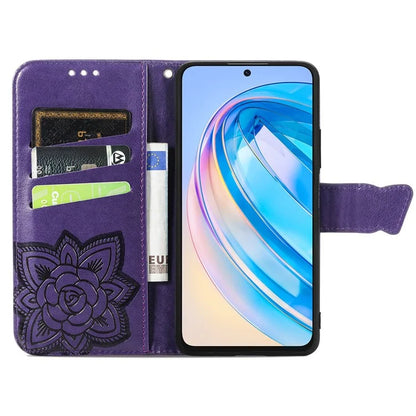 For Honor X6a 4G Case Wallet Leather Phone Cover Butterfly Pattern