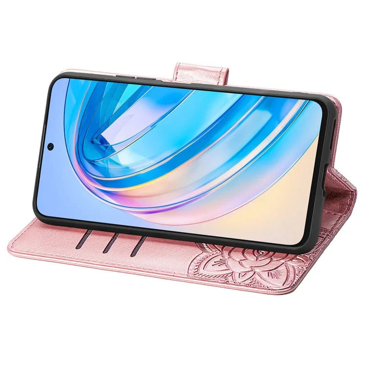 For Honor X6a 4G Case Wallet Leather Phone Cover Butterfly Pattern