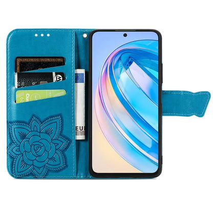For Honor X6a 4G Case Wallet Leather Phone Cover Butterfly Pattern
