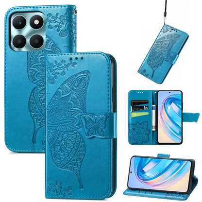 For Honor X6a 4G Case Wallet Leather Phone Cover Butterfly Pattern