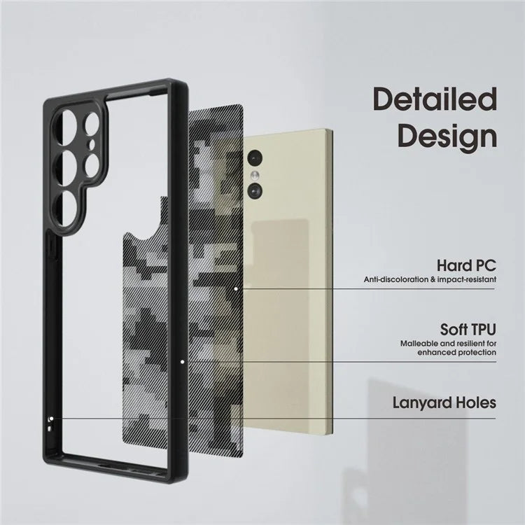 IBMRS For Samsung Galaxy S23 Ultra Case PC+TPU Phone Cover Lens Protection
