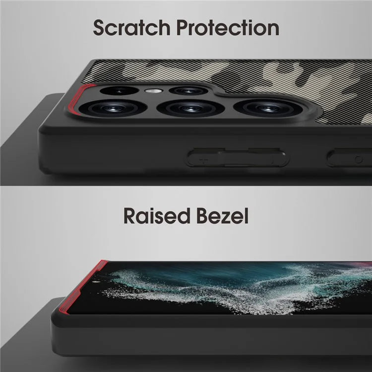 IBMRS For Samsung Galaxy S23 Ultra Case PC+TPU Phone Cover Lens Protection