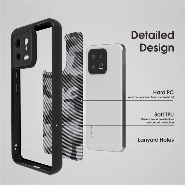 IBMRS Cell Phone Shell for Xiaomi 13 Cases Anti-Scratch TPU+PC Phone Cover