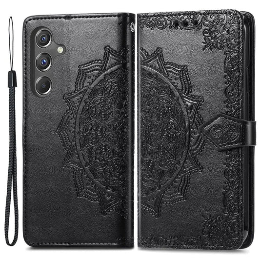 For Samsung Galaxy A15 4G /  A15 5G Case Leather Embossed Mandala Pattern Phone Cover