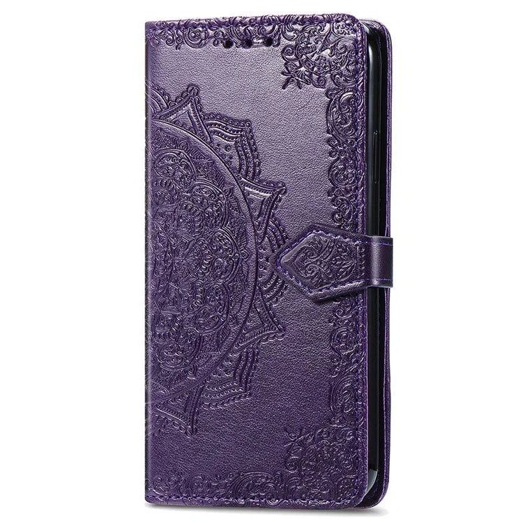 For Samsung Galaxy A05s 4G Magnetic Phone Case Embossed Mandala Pattern Cover
