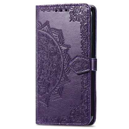 For Samsung Galaxy A05s 4G Magnetic Phone Case Embossed Mandala Pattern Cover