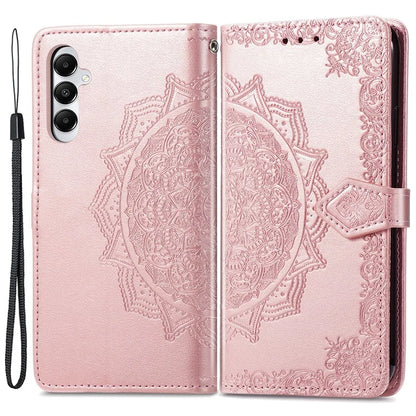 For Samsung Galaxy A05s 4G Magnetic Phone Case Embossed Mandala Pattern Cover