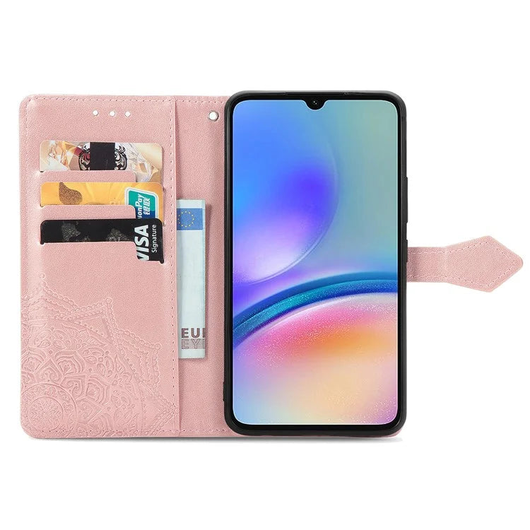 For Samsung Galaxy A05s 4G Magnetic Phone Case Embossed Mandala Pattern Cover