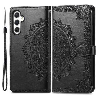 For Samsung Galaxy A25 5G (Global) (161.0 x 76.5 x 8.3mm) Cell Phone Case Embossed Mandala Floral Cover