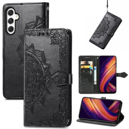 For Samsung Galaxy A25 5G (Global) (161.0 x 76.5 x 8.3mm) Cell Phone Case Embossed Mandala Floral Cover