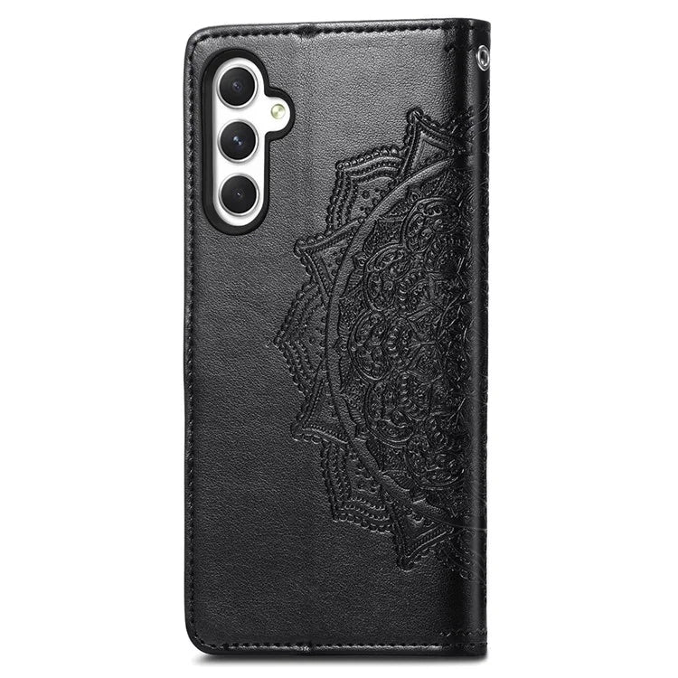For Samsung Galaxy A25 5G (Global) (161.0 x 76.5 x 8.3mm) Cell Phone Case Embossed Mandala Floral Cover