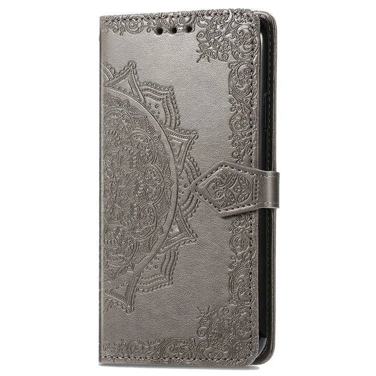 For Samsung Galaxy A25 5G (Global) (161.0 x 76.5 x 8.3mm) Cell Phone Case Embossed Mandala Floral Cover
