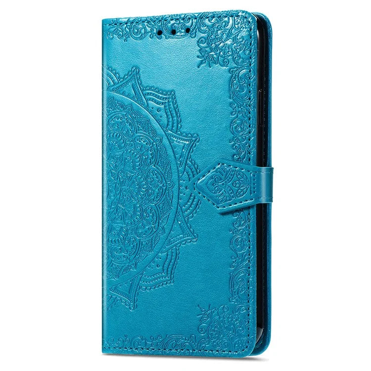 For Samsung Galaxy A25 5G (Global) (161.0 x 76.5 x 8.3mm) Cell Phone Case Embossed Mandala Floral Cover
