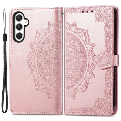 For Samsung Galaxy A25 5G (Global) (161.0 x 76.5 x 8.3mm) Cell Phone Case Embossed Mandala Floral Cover
