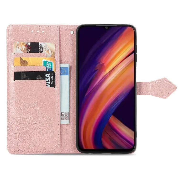 For Samsung Galaxy A25 5G (Global) (161.0 x 76.5 x 8.3mm) Cell Phone Case Embossed Mandala Floral Cover