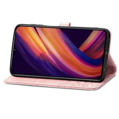For Samsung Galaxy A25 5G (Global) (161.0 x 76.5 x 8.3mm) Cell Phone Case Embossed Mandala Floral Cover