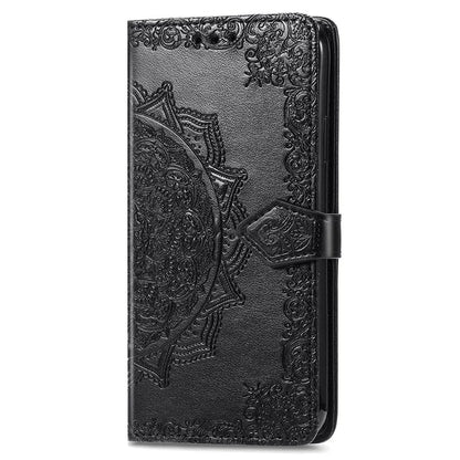 For Samsung Galaxy S24 Ultra Case Wallet Leather Cover Embossed Mandala Pattern